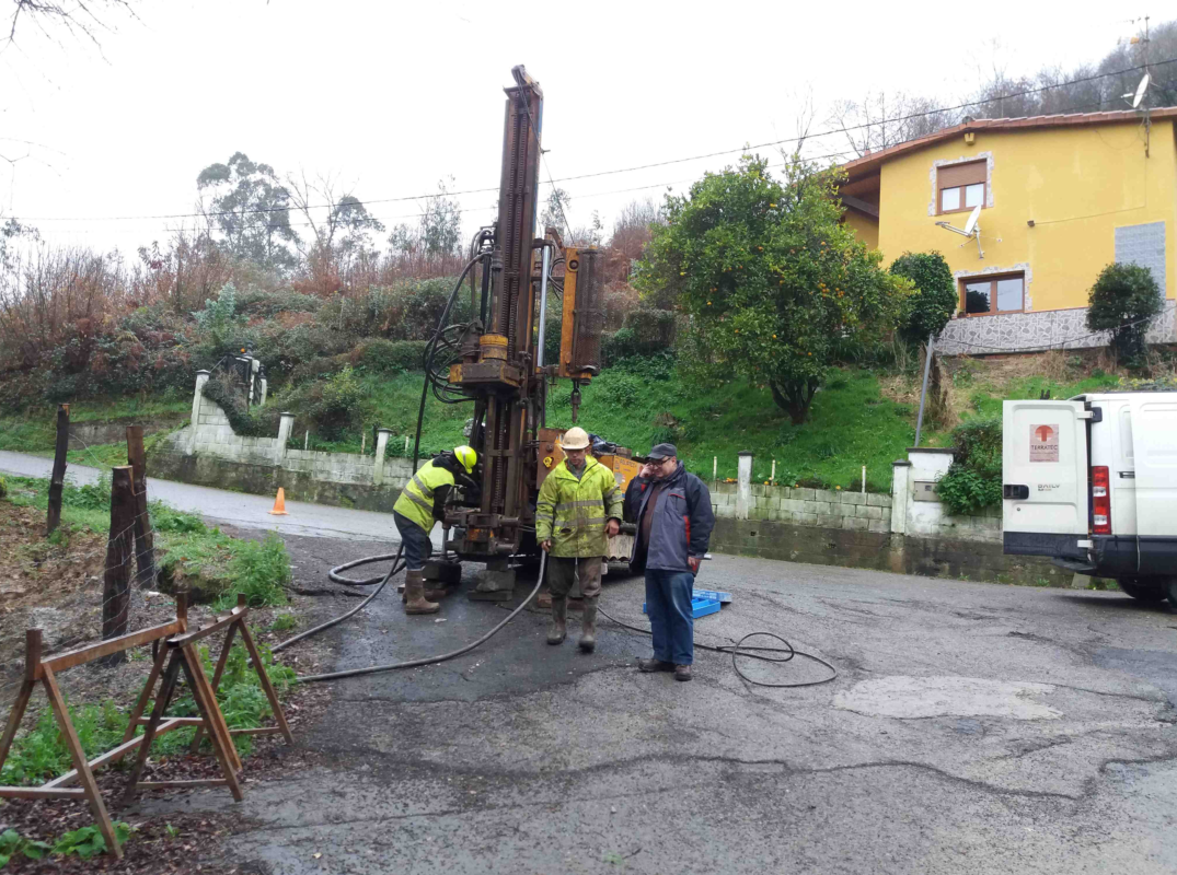 Sondeo en zona de deslizamiento